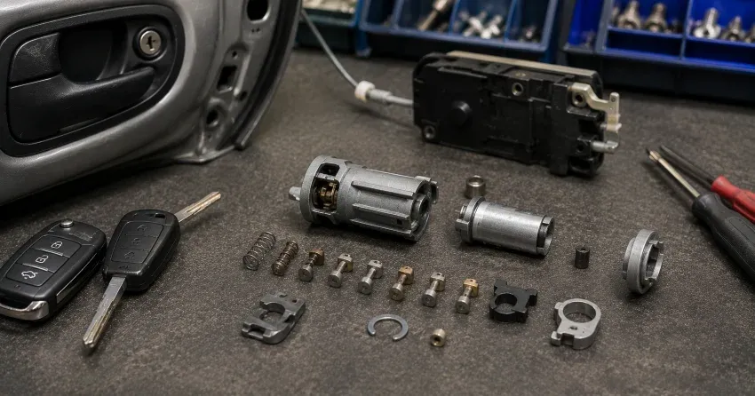 technician testing a car key fob during Car Lock Repair Mount Elgin, Tillsonburg