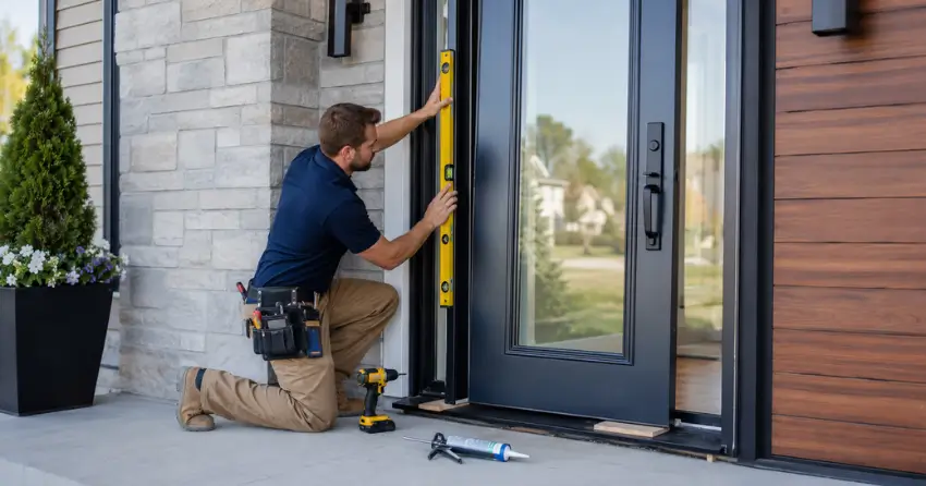 glass outside door installation with energy-efficient double-pane glazing in Culloden, Tillsonburg