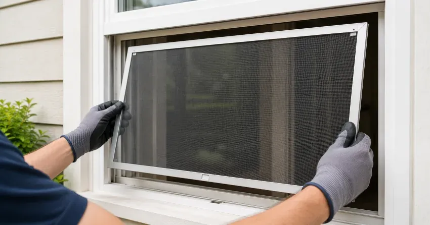 technician repairing a window sash and balance system in Culloden, Tillsonburg