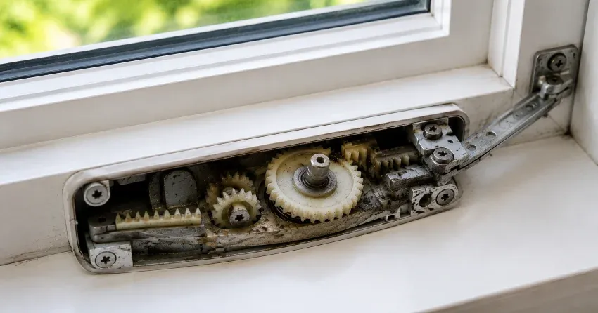 technician replacing casement window crank operator in Frogmore, Tillsonburg home